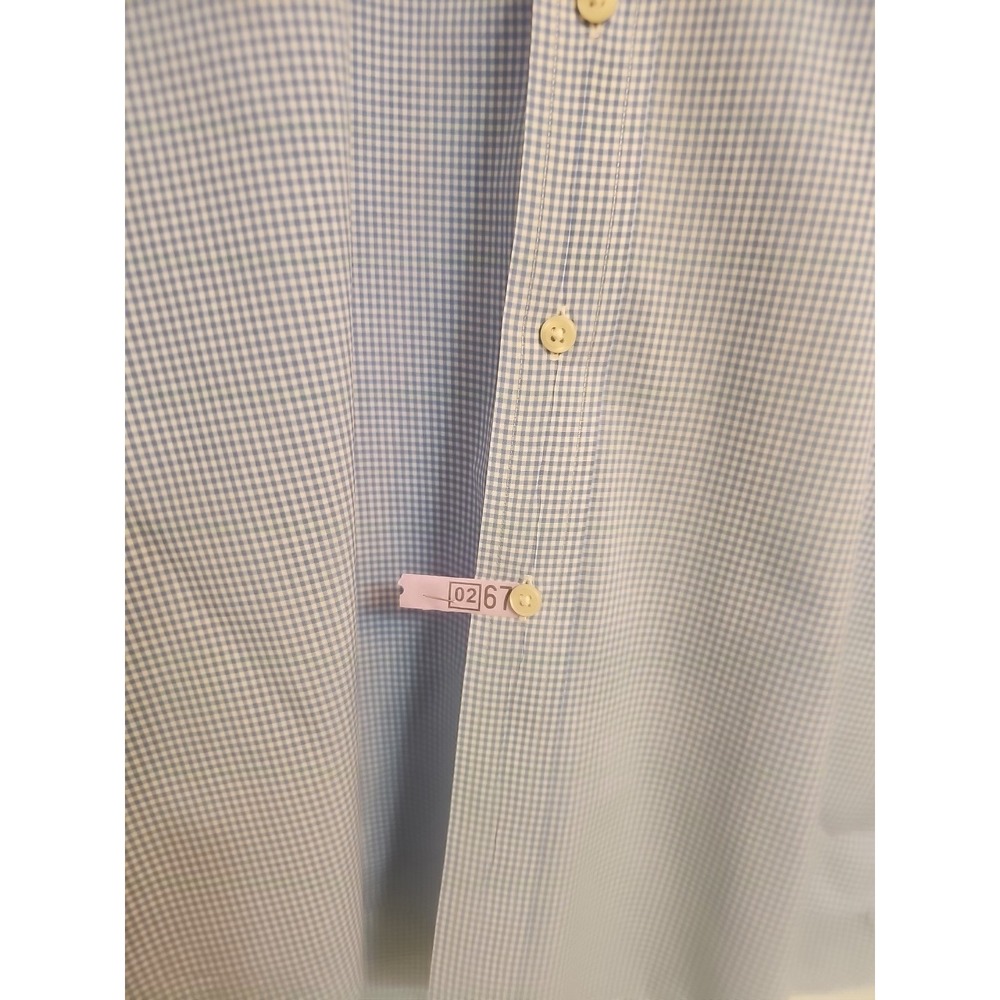 Ralph Lauren Shirt Blue White Gingham Classic Button Down Long Sleeve Men Sz XL - Picture 2 of 7